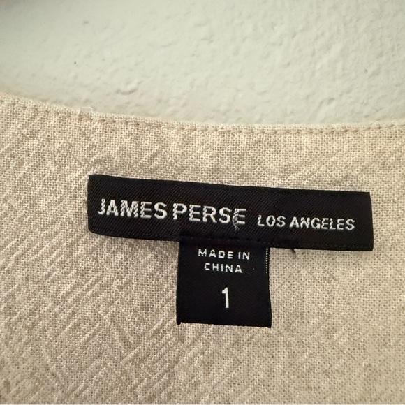 James Perse Oatmeal colored Textured Woven Midi Dress sz 1 Small - Picture 5 of 11